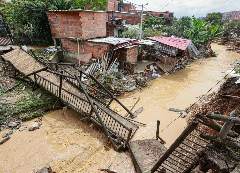 El corregimiento de Altavista, al occidente de Medellín, es uno de los más afectados por la temporada invernal. FOTO: Manuel Saldarriaga