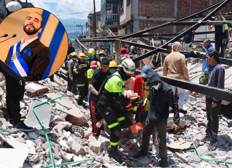 Presidente de El Salvador anuncia ayudas para afectados del terremoto. Foto: El Colombiano y Colprensa