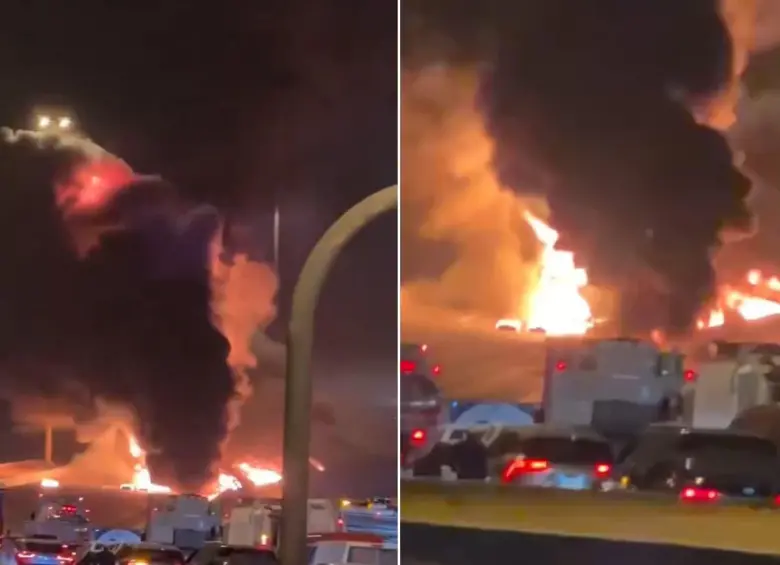 Ataque a embajada de Estados Unidos en Arabia Saudita. FOTO: Capturas de video 