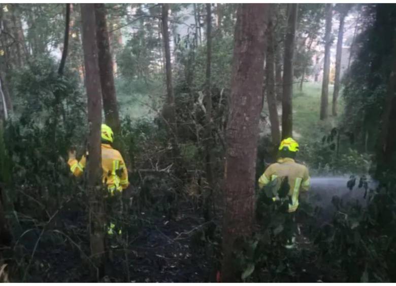 Imagen de referencia de un incendio en Medellín. FOTO Alcaldía de Medellín.