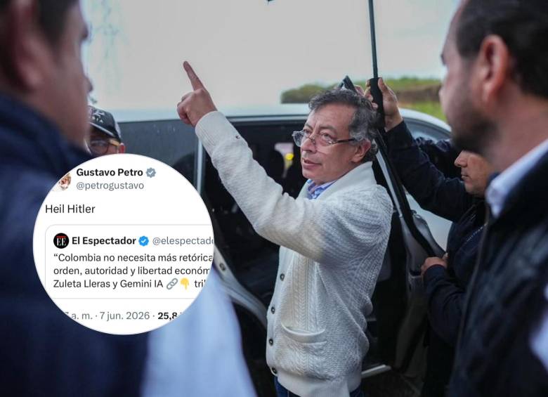 La publicación de la frase “Heil Hitler” por parte del presidente Gustavo Petro en su cuenta de X desató una controversia internacional que llegó hasta las Naciones Unidas. FOTO: PRESIDENCIA y X