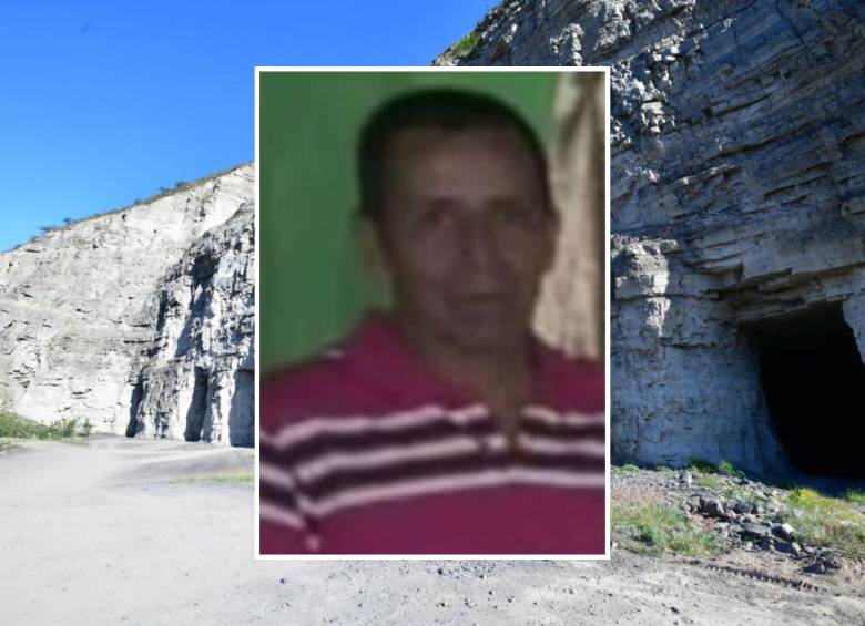 Juan Carlos Sarmiento Santos, de 53 años, murió en la mina de yeso ubicada en la vereda La Loma, de Los Santos, Santander. FOTOS: Cortesía y redes sociales