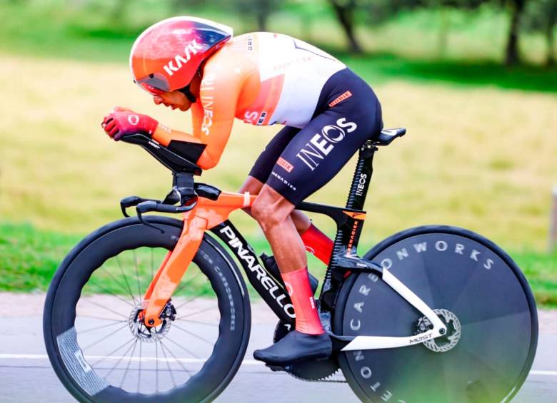 Brandon Rivera voló en Zipaquirá y es el nuevo campeón nacional de CRI. Foto Cortesía Ánderson Bonilla - @ciclismoenlinea