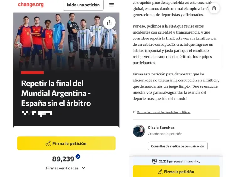 ¿No superan la derrota? Aficionados argentinos suman más de 89.000 firmas para repetir la final del Mundial