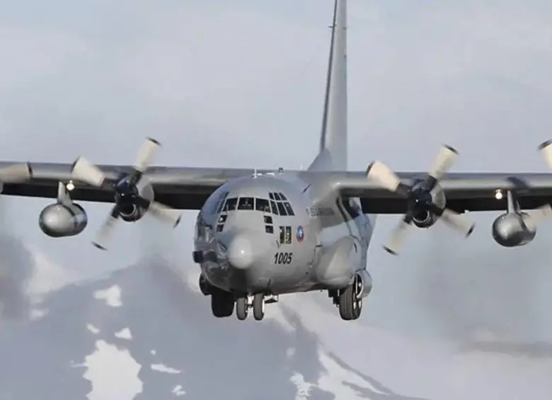 Así son los aviones Hércules C-130 de la Fuerza Aeroespacial Colombiana. FOTO: FAC