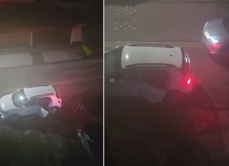 Momento del robo de camioneta en Bogotá. Foto: captura de video