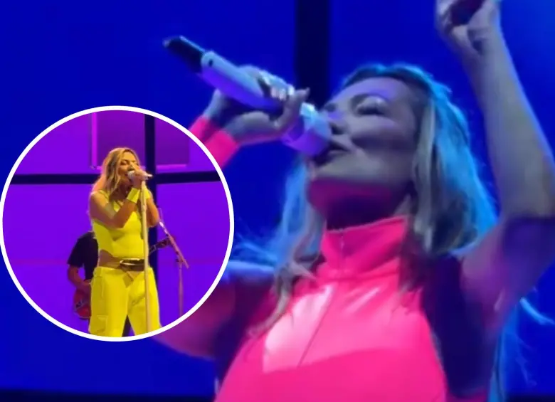 Amaia Montero durante su concierto en Bilbao con La Oreja de Van Gogh. Foto: captura de video