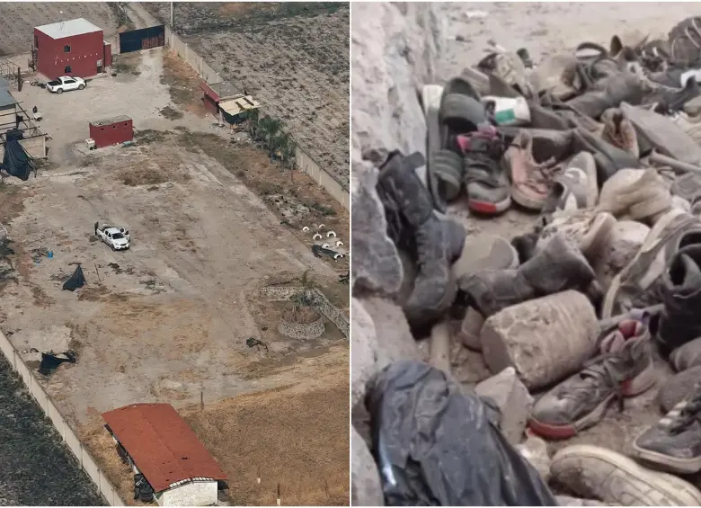 La zona de un rancho de Teuchitlán, estado de Jalisco, donde encontraron restos humanos. FOTO: Tomada de X @FiscaliaJal