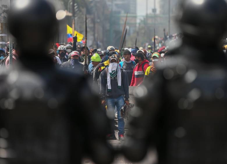 Este jueves se cumplen 11 días de protestas en Ecuador en contra del gobierno de Guillermo Lasso. FOTO: EFE/José Jácome