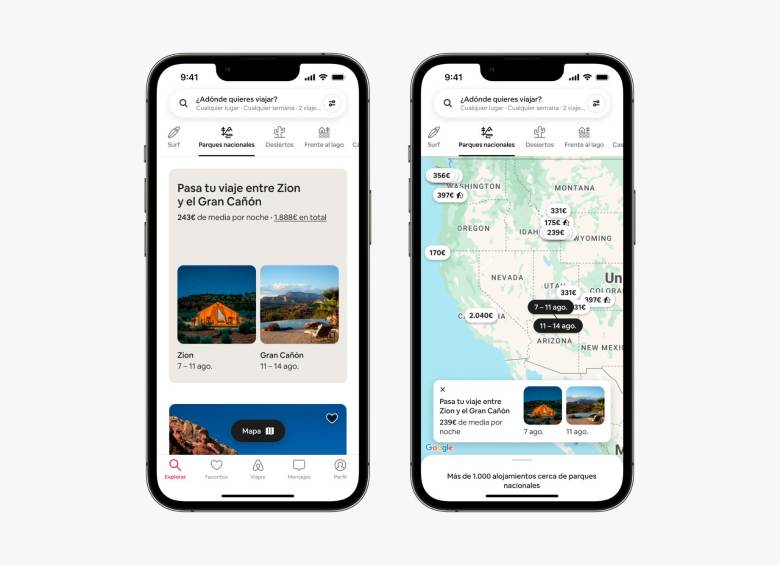 Estancias combinadas es una de las nuevas funciones que tendrá Airbnb. FOTO Cortesía Airbnb