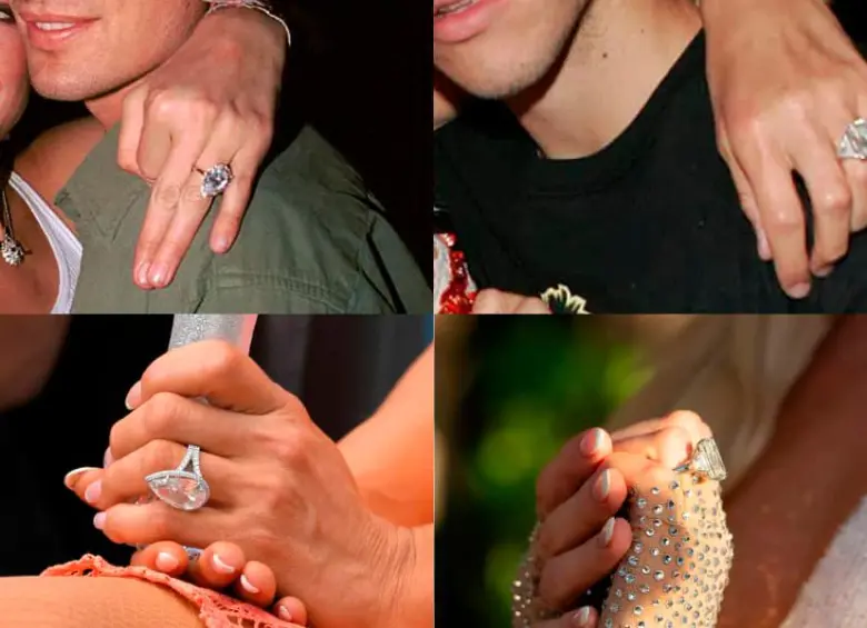 Estos han sido los anillos de compromiso de Paris Hilton. FOTO Getty, Cortesía Noel Vásquez y Paris Hilton