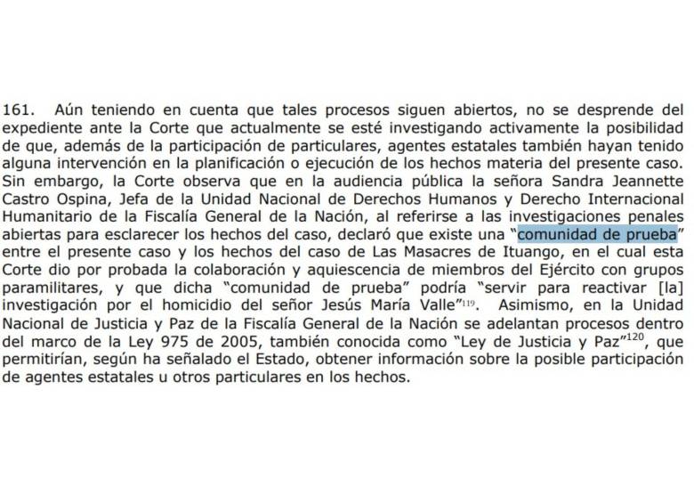 Sentencia de la CIDH sobre el caso de Valle. 