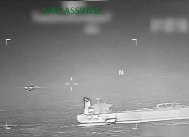 El Comando Sur incautó este jueves el buque petrolero Verónica, que presuntamente transportaba crudo embargado. Foto: Captura video @Southcom