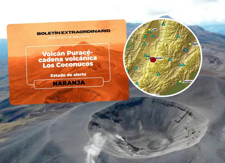 El Servicio Geológico Colombiano mantiene el monitoreo permanente del volcán Puracé ante el aumento de la actividad sísmica. Foto: Servicio Geológico Colombiano