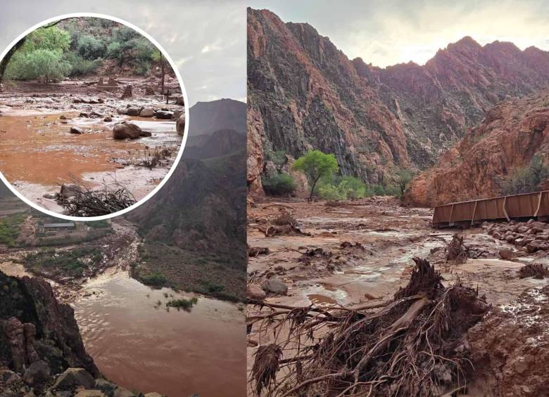 Inundación en el Gran Cañón arrastró agua, troncos y escombros por senderos y cauces; el momento quedó registrado en videos. Foto: Grand Canyon National Park