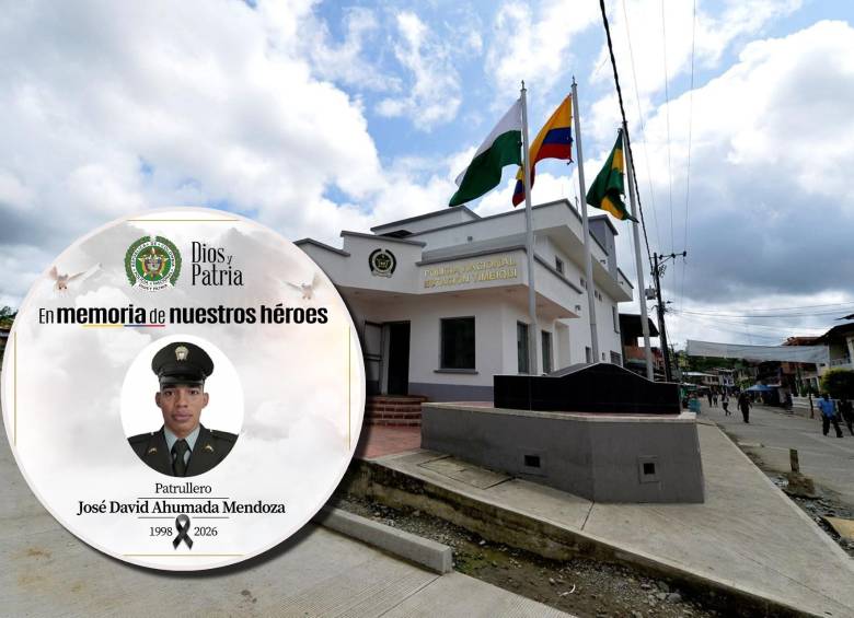 El patrullero José David Ahumada Mendoza fue asesinado durante la madrugada de este domingo en Timbiquí, Cauca, mientras prestaba servicio en la estación de policía. Foto: Cortesía y redes sociales