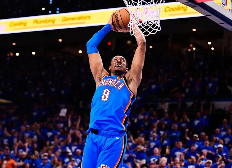 Jalen Williams ha mantenido un papel protagónico junto a Gilgeous-Alexander en las Finales de la NBA. FOTO: GETTY