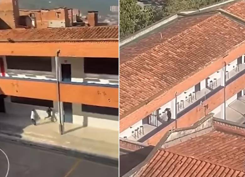 Adolescente que se autolesionó con un arma en colegio de Medellín permanece en estado crítico. FOTOS: Capturas de video