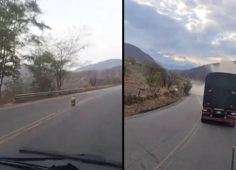 Se trató de una explosión en la vía Panamericana, entre Cauca y Nariño, cerca del sector de Puerto Remolino. Foto: captura de video