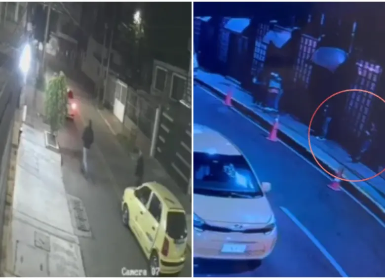 Momentos en donde se ven los taxis involucrados en los casos. FOTO: Tomada de redes sociales