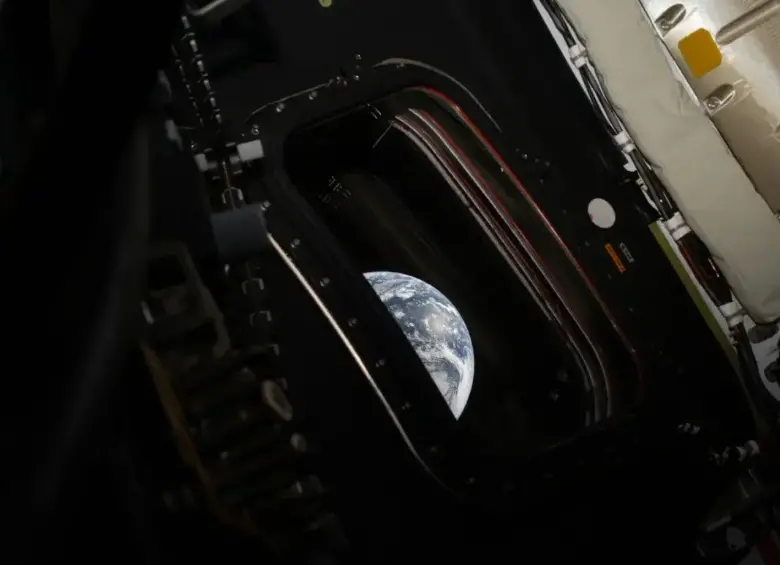 Esta es la otra fotografía tomada por Wiseman desde Orión. FOTO: Reid Wiseman / NASA