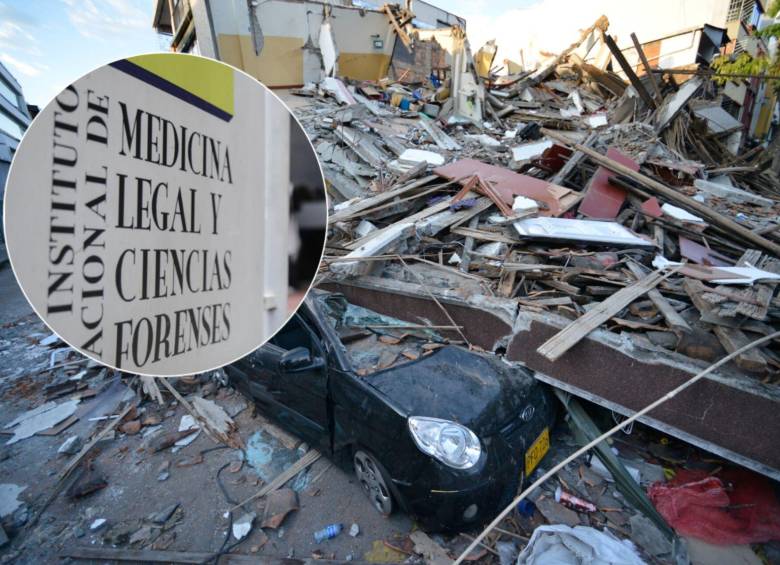 Medicina Legal está trabajando para garantizar el rigor técnico en la identificación de las víctimas del terremoto del pasado 10 de agosto. Fotos: Getty Images y Colprensa
