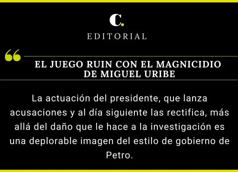 El juego ruin con el magnicidio de Miguel Uribe