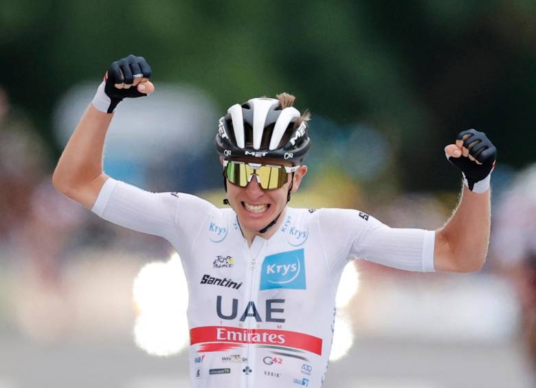 Pogacar logró su séptimo triunfo de etapa en su historial en el Tour de Francia. FOTO: EFE