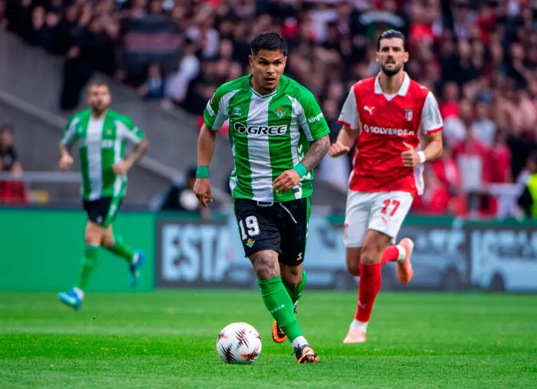 Juan Camilo “Cucho” Hernández acumula 12 goles y 3 asistencias en 32 partidos con Betis esta temporada. FOTO: GETTY
