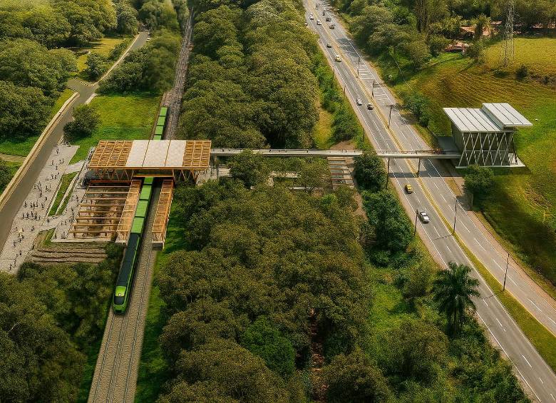 Imagen de cómo sería la estación del tren en Barbosa. CORTESÍA FERROCARRIL DE ANTIOQUIA