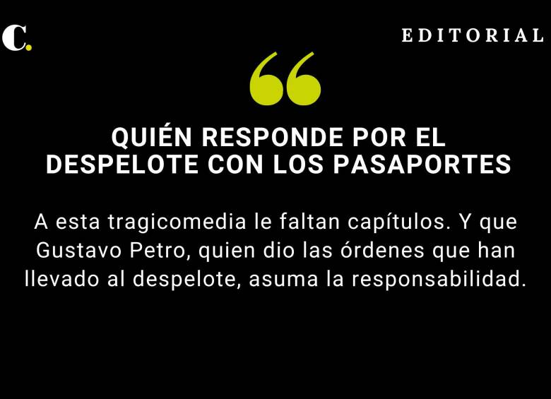 Quién responde por el despelote con los pasaportes