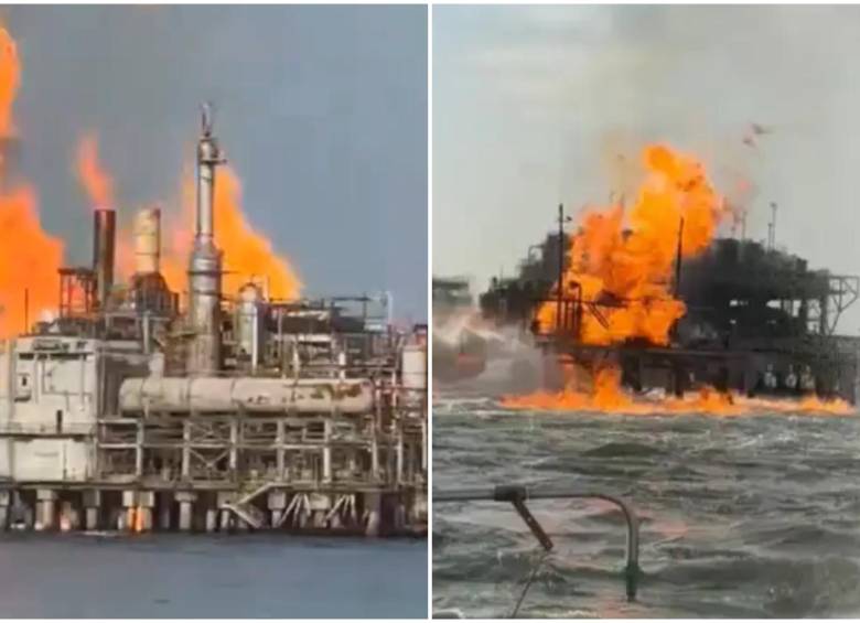 La explosión de una planta compresora operada por una empresa china y PDVSA afectó el frágil equilibrio de la capital petrolera de Venezuela. FOTO: Captura de video de redes sociales