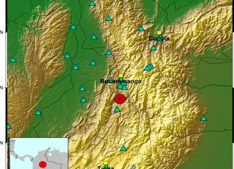 El municipio de Los Santos hace parte del Nido Sísmico de Bucaramanga, la región donde más tiembla en Colombia. FOTO: Tomada de X @sgcol