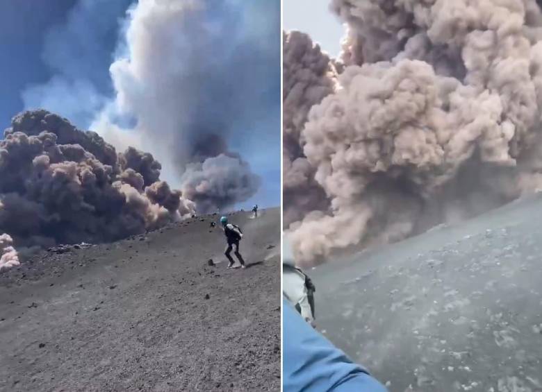 Así fue la erupción del volcán Etna, el más grande de Europa, en la isla de Sicilia. Su altura de 3.369 metros superó los 5.000 con el humo y las cenizas. FOTOS: Capturas de video