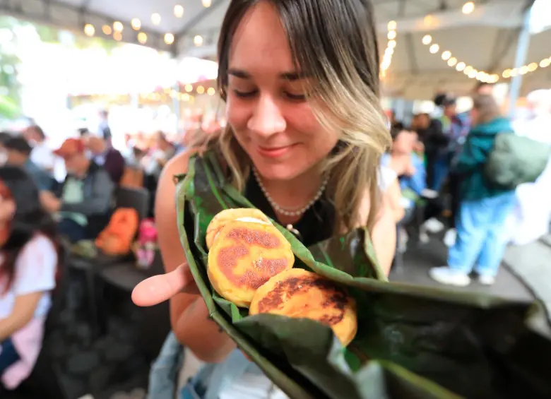 Arepa en hoja, sí, otra opción de la gastronomía antioqueña. FOTO Esneyder Gutiérrez