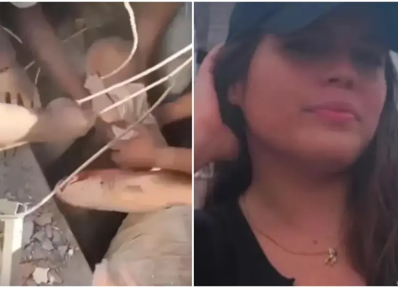 Ella era Valentina Vanegas, de 39 años, y su bebé, que fue rescatado hace unos días con vida entre los escombros. FOTO: Tomada de redes sociales / Cortesía