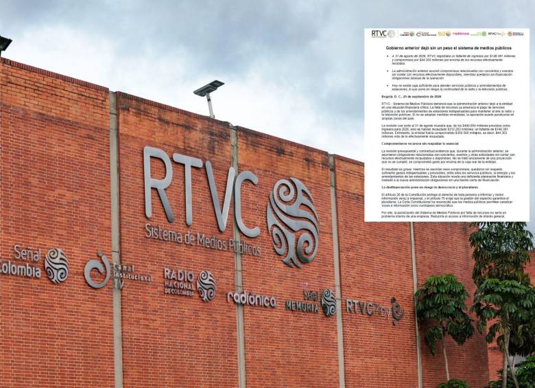 La nueva gerencia del sistema de medios públicos alertó sobre crisis económica que podría paralizar la radio y la televisión públicas. FOTO: RTVC