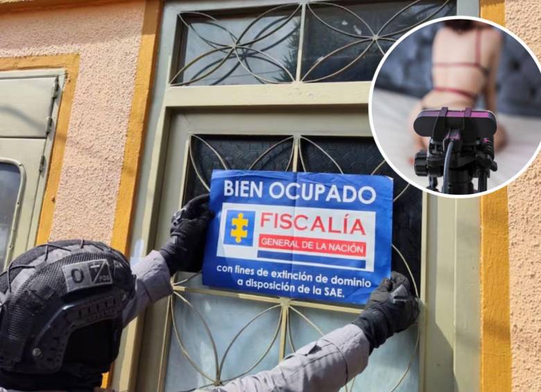La casa ofrecía servicios de webcam, sin embargo, recibía a menores de edad que eran filmadas mientras abusaban de ellas. Fotos: Fiscalía y EL COLOMBIANO