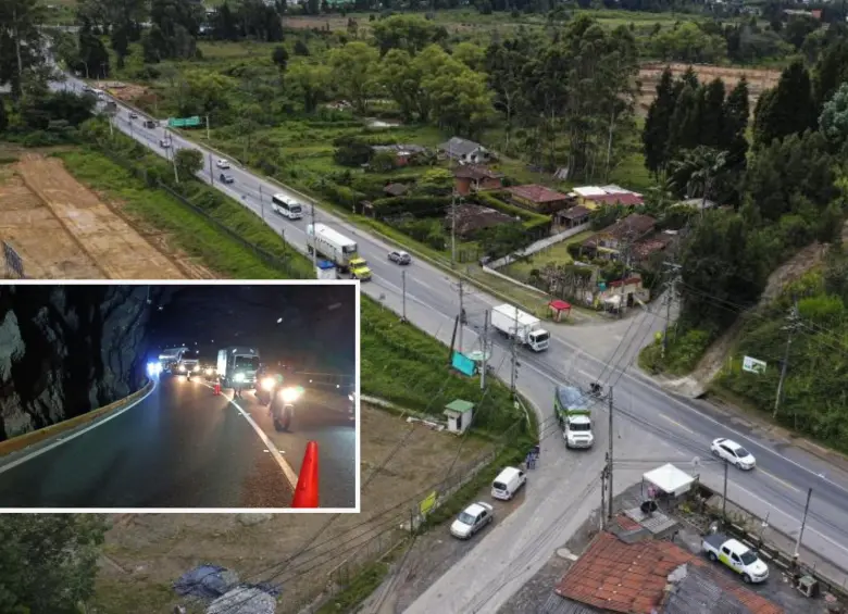 A oscuras quedó uno de los túneles de la Autopista tras el hurto de cable por parte de inescrupulosos. Foto: Manuel Saldarriaga Quintero
