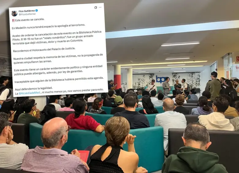 Hubo lleno total en el espacio habilitado en la biblioteca para el lanzamiento del libro El M-19, de la guerra a la política, del sociólogo Jaime Rafael Nieto López. FOTO cortesía