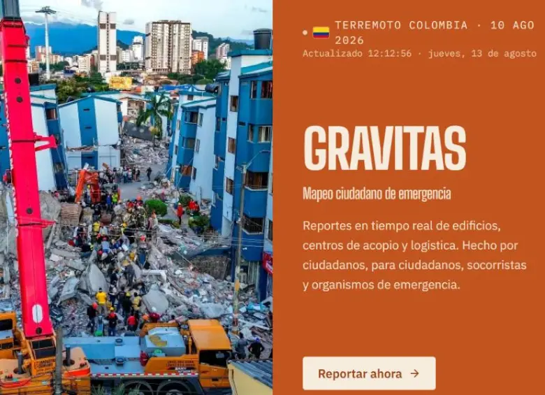 Gravitas funciona con datos provenientes de reportes ciudadanos, redes sociales, observaciones satelitales, entre otros recursos. FOTO: Cortesía.
