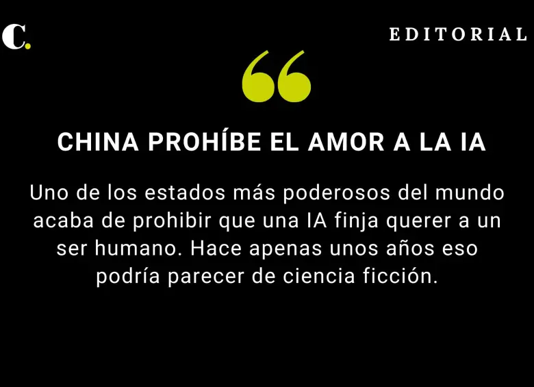 China prohíbe el amor a la IA