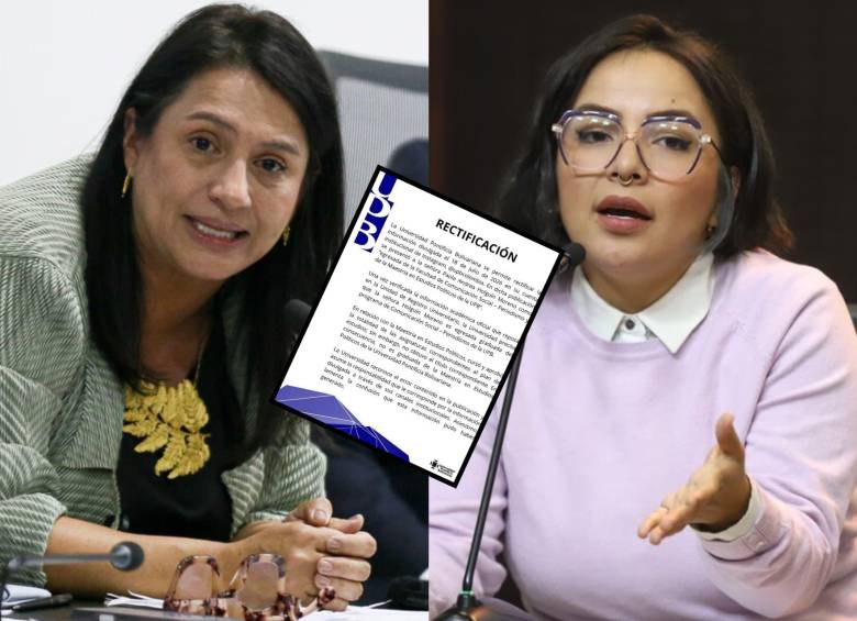 La senadora Jennifer Pedraza contactó a la Universidad Pontificia Bolivariana, quien rectificó información que había divulgado acerca de los estudios de la ministra de Culturas Paola Holguín. Foto: Colprensa/UPB.