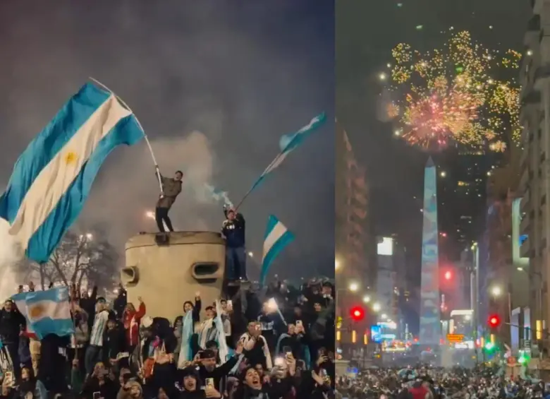 Así fue el multitudinario recibimiento a la selección argentina tras caer ante España en la final. Foto: Captura de video vía red social X @somoscorta / @AldoLema_uy