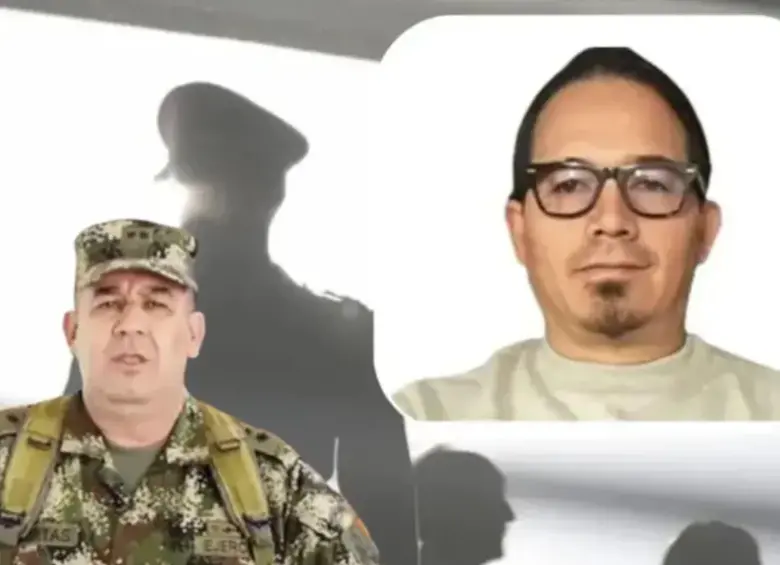 El General Huertas y Wilmar Mejía aparecen en los archivos incautados a alias “Calarcá” como informantes de su organización criminal. FOTO: Redes sociales y Universidad de Antioquia