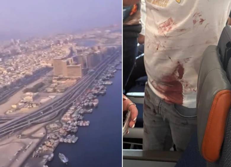 Piloto apuñaló a su compañero en pleno vuelo y tuvieron que aterrizar de emergencia en Arabia Saudí. FOTOS: Capturas de video