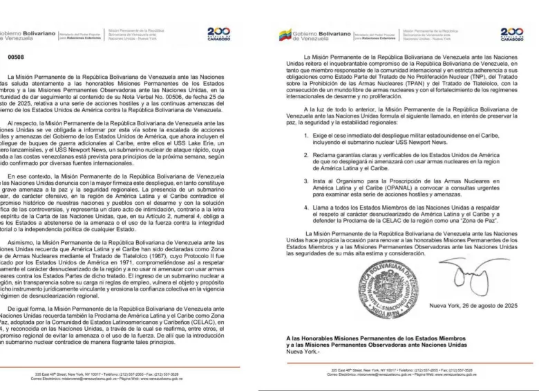 Este es el comunicado publicado por el canciller Yván Gil. Foto: redes sociales 