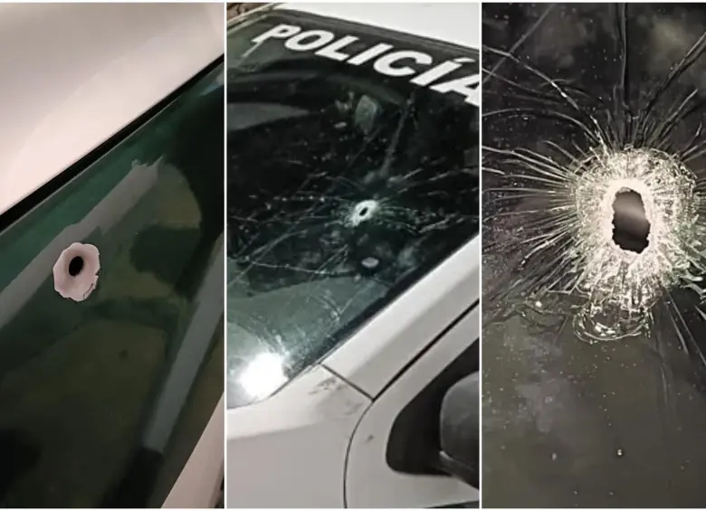 De acuerdo con el reporte de las autoridades, ninguno de los uniformados que iban dentro del vehículo resultaron heridos, sin embargo, es el segundo ataque en Antioquia en pocos días. FOTO: Cortesía