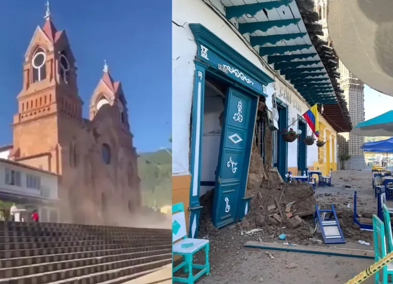 El temblor de este lunes, 10 de agosto, dejó varios daños y provocó temor en diferentes lugares. Fotos: Cortesía y captura de videos redes sociales