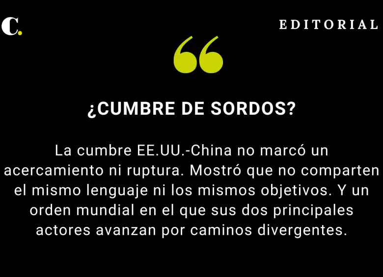 ¿Cumbre de sordos?